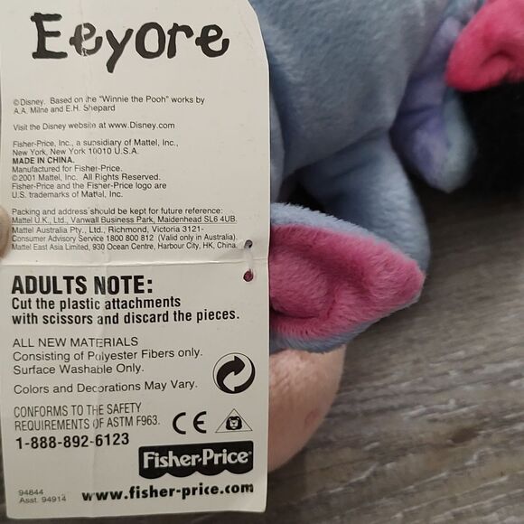 Eeyore  Vintage  Pooh and Friends  10" Eeyore  Plush Stuff Animal NWT - Picture 6 of 8